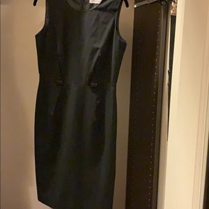 Black t-length dress